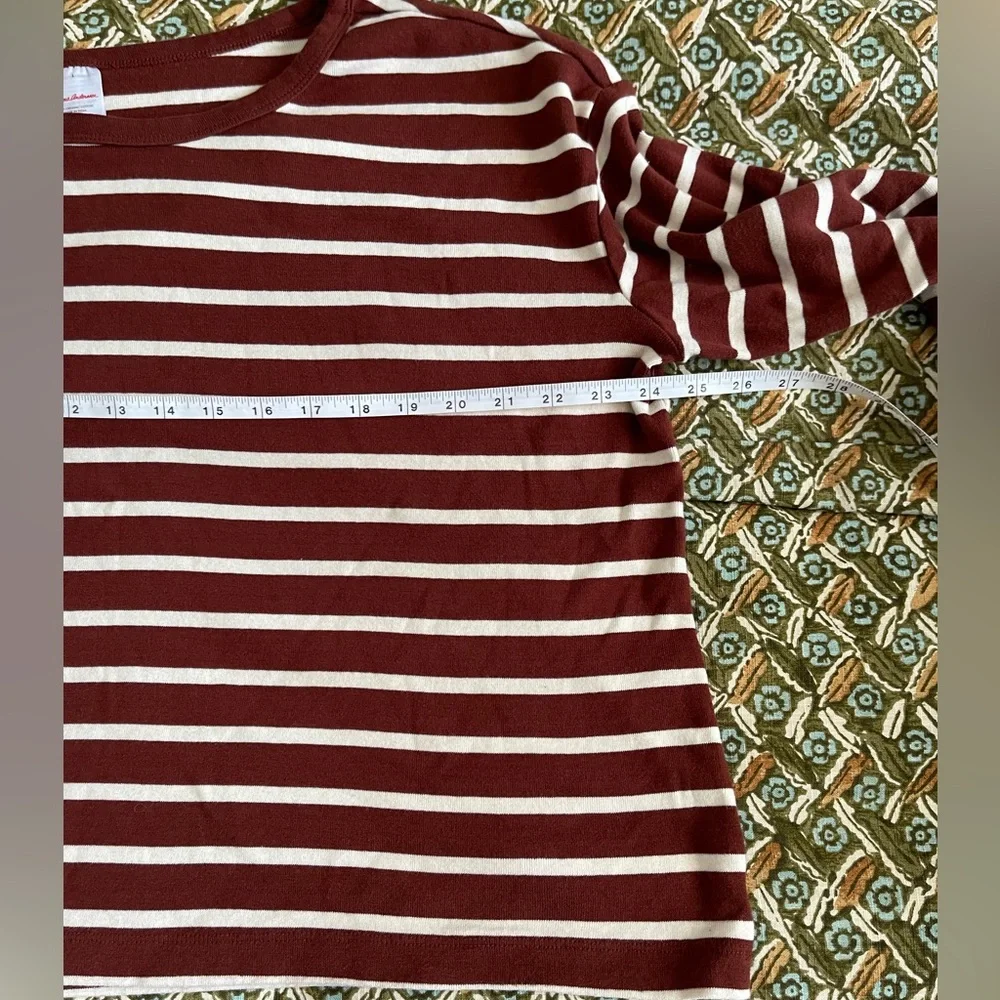 Hanna Anderson Women’s Striped Brown and White Loungewear Set - Picture 4 of 11